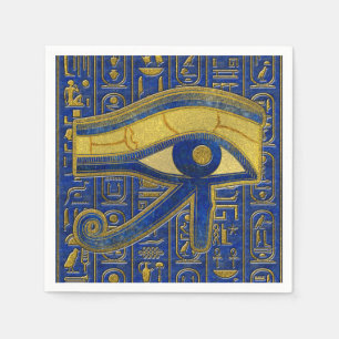 Goud Egyptisch Oog van Horus - Wadjet Lapis Lazuli Servetten