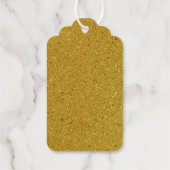 Goud Egyptisch symbool Scarab Kever Faux Glitter Cadeaulabels (Achterkant)