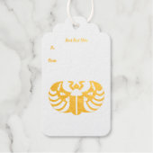 Goud Egyptisch symbool Scarab Kever Faux Glitter Cadeaulabels (Voorkant)