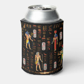 Goud-Egyptische hiërogliefen en godslastering op z Blikjeskoeler (Blikje Achterkant)