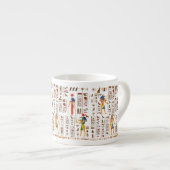 Goud-Egyptische hiërogliefen en godslastering op z Espresso Kop (Voorkant rechts)