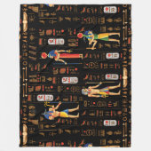 Goud-Egyptische hiërogliefen en godslastering op z Fleece Deken (Voorkant)