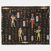 Goud-Egyptische hiërogliefen en godslastering op z Fleece Deken (Voorkant (Horizontaal))