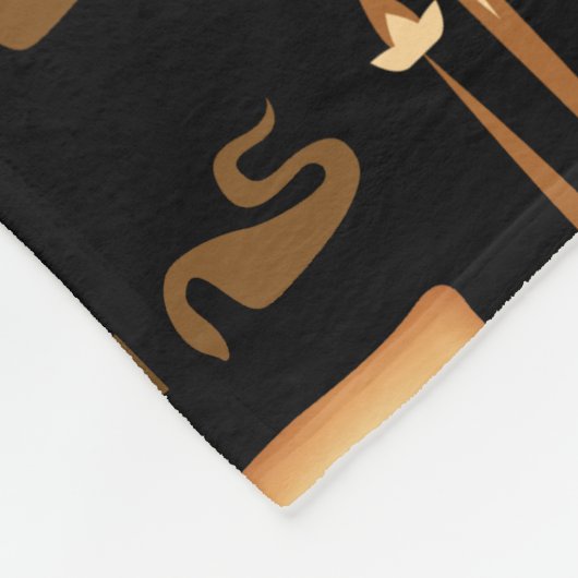 Goud-Egyptische hiërogliefen en godslastering op z Fleece Deken (Hoek)