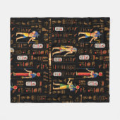 Goud-Egyptische hiërogliefen en godslastering op z Fleece Deken (Voorkant (Horizontaal))