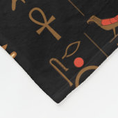 Goud-Egyptische hiërogliefen en godslastering op z Fleece Deken (Hoek)