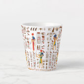 Goud-Egyptische hiërogliefen en godslastering op z Latte Mok (Voorkant)