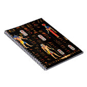 Goud-Egyptische hiërogliefen en godslastering op z Notitieboek (Rechterzijde)