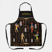 Goud-Egyptische hiërogliefen en godslastering op z Schort (Voorkant)