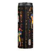 Goud-Egyptische hiërogliefen en godslastering op z Thermosbeker (Achterkant)