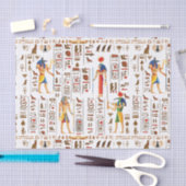 Goud-Egyptische hiërogliefen en godslastering op z Tissuepapier (Craft)