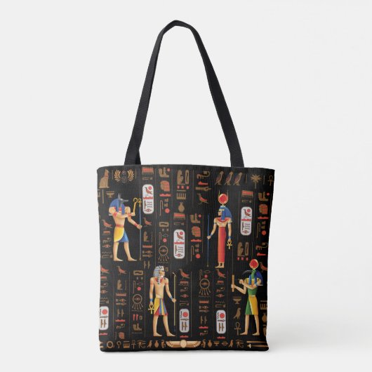 Goud-Egyptische hiërogliefen en godslastering op z Tote Bag (Achterkant)