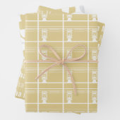 Goud Eid Adha Mubarak Kaaba Schapen Patroon Inpakpapier Vel (In situ)