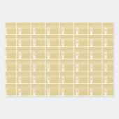 Goud Eid Adha Mubarak Kaaba Schapen Patroon Inpakpapier Vel (Voorkant)