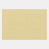 Goud Eid Mubarak Masjid Patroon Ontwerp Inpakpapier Vel (Voorkant 3)