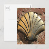 Goud El Camino-mantel, bestrating, Leon, Spanje Briefkaart (Voorkant / Achterkant)