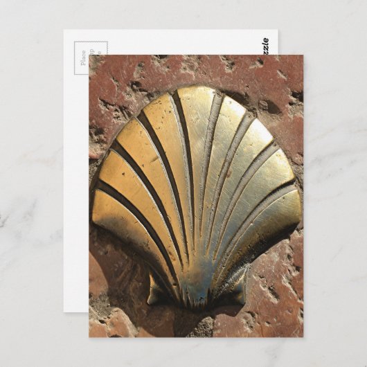 Goud El Camino-mantel, bestrating, Leon, Spanje Briefkaart (Voorkant / Achterkant)