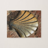 Goud El Camino-mantel, bestrating, Leon, Spanje Legpuzzel (Horizontaal)