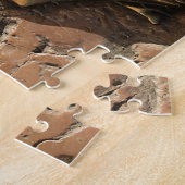 Goud El Camino-mantel, bestrating, Leon, Spanje Legpuzzel (Zijkant)