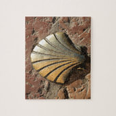 Goud El Camino-mantel, bestrating, Leon, Spanje Legpuzzel (Verticaal)