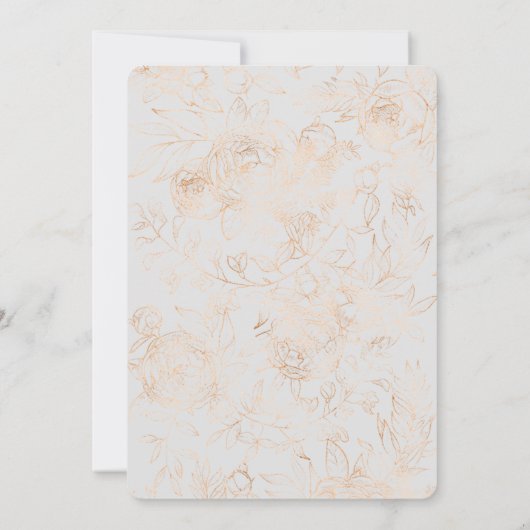 Goud Elegant Bloemen Doop Eerste Verjaardag Kaart (Achterkant)