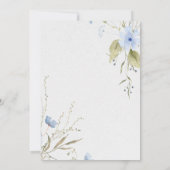 Goud Elegant Bloemen Goud Kruis Doop Kaart (Achterkant)