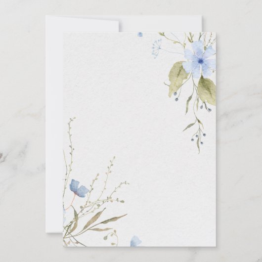 Goud Elegant Bloemen Goud Kruis Doop Kaart (Achterkant)