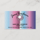 Goud Elegant Dames Golf Design Visitekaartje (Achterkant)