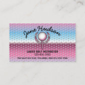 Goud Elegant Dames Golf Design Visitekaartje (Achterkant)