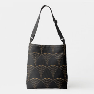 Goud, elegant, eenvoudig luxe traditioneel patroon crossbody tas