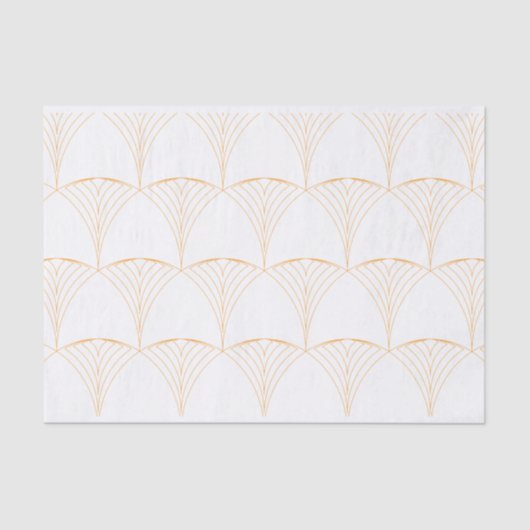 Goud, elegant, eenvoudig luxe traditioneel patroon tissuepapier (Voorkant)