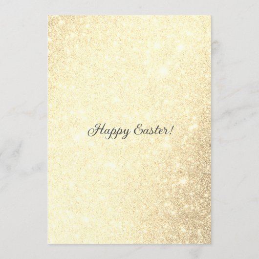 Goud Elegant Eenvoudig Paasei Brunch Diner Menu (Achterkant)