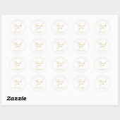 Goud | Elegant feestgeschenk Bedankt Ronde Sticker (Vel)