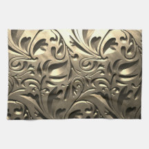 Goud elegant gegraveerd metaal ziet er abstract ui