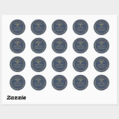 Goud elegant handgemaakt ronde sticker (Vel)