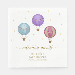 Goud Elegant  Hete Luchtballon Baby shower Servet