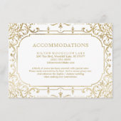 Goud elegant  huwelijksfeest informatiekaartje (Voorkant)