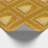 Goud Elegant Kerstboom Wrapping Papier (Hoek)