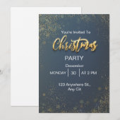 Goud Elegant Kerstfeest Feestdagenkaart (Voorkant / Achterkant)