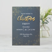 Goud Elegant Kerstfeest Feestdagenkaart (Staand voorkant)