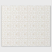 Goud elegant modern klassiek wijnjaar bruiloft cadeaupapier (Vlak)