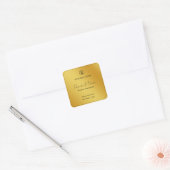 Goud Elegant modern Minimalis Square Product Label (Envelop)