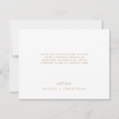 Goud Elegant Modern Script Kalligrafie Dank u Kaart (Achterkant)