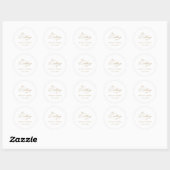 Goud Elegant Modern Script Kalligrafie Ronde Sticker (Vel)