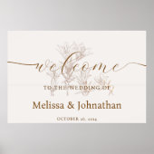 Goud Elegant Modern Trendy Welkom op de bruiloft Poster (Voorkant)