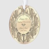 Goud Elegant Ornament 50ste bruiloft Jubileum Orn (voorkant)