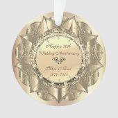 Goud Elegant Ornament 50ste bruiloft Jubileum Orn (voorkant)