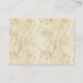 Goud Elegant Ripple Effect & Rozen Bladeren en Vog Informatiekaartje (Achterkant)