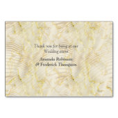 Goud Elegant Ripple Effect & Rozen Bladeren en Vog Kaart (Achterkant)