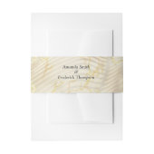 Goud Elegant Ripple Effect & Rozen Bladeren en Vog Uitnodigingen Wikkel (Voorkant Voorbeeld)